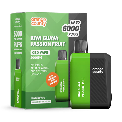 2000mg CBD/CBG Rechargeable Vape – Kiwi Guava Passionfruit (Full
