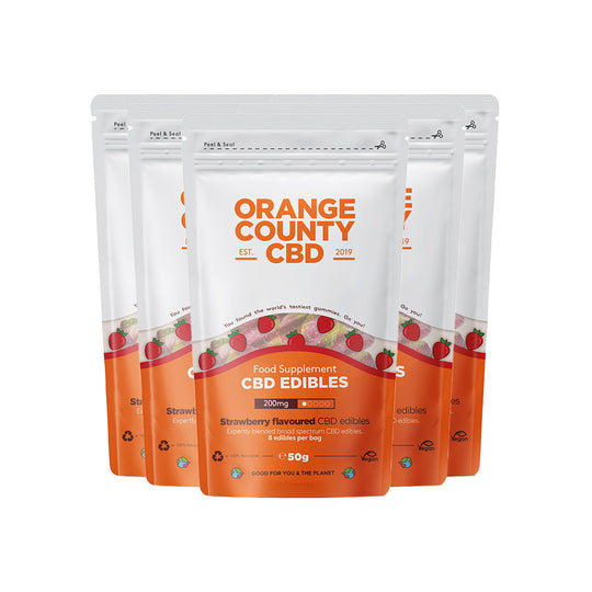 Strawberries (Short Shelf-Life*) 5-Pack CBD Gummies Grab Bag 200mg