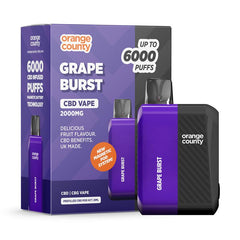 2000mg CBD/CBG Rechargeable Vape – Grape Burst (Full Device)
