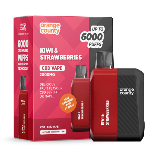 2000mg CBD/CBG Rechargeable Vape – Strawberry Kiwi (Full Device)