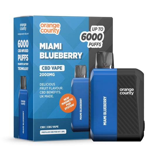2000mg CBD/CBG Rechargeable Vape – Miami Blueberry (Full Device)