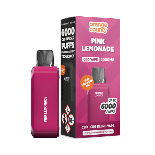 2000mg CBD/CBG Replacement Pod – Pink Lemonade (6000 Puff)