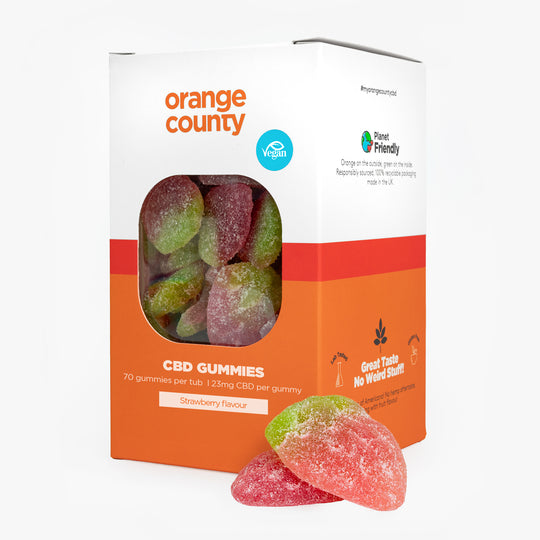 CBD Gummy Strawberries (Large Tub)