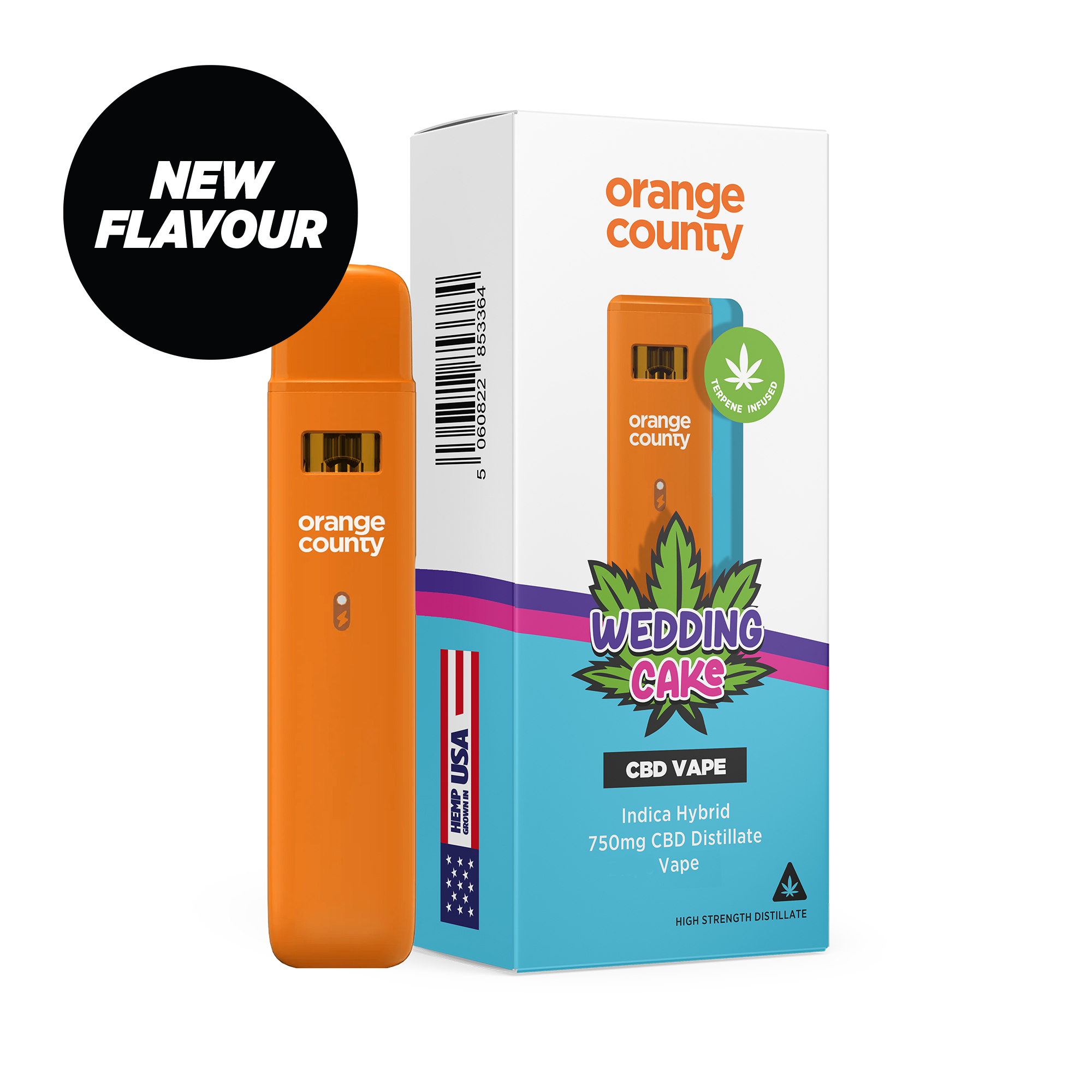 1ml CBD Vape Pen - Wedding Cake (750mg) Orange County CBD 1ml CBD Vape Pen - Wedding Cake (750mg) Orange County CBD