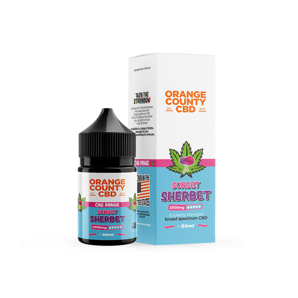 Sunset Sherbet CBD E-Liquid (50ml) | FREE Next Day Delivery Orange County CBD Sunset Sherbet CBD E-Liquid (50ml) | FREE Next Day Delivery Orange County CBD